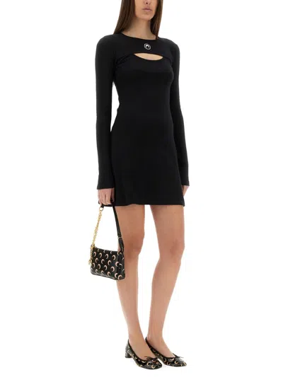 Marine Serre Crescent Moon-embroidered Mini Dress