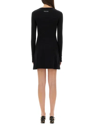 Marine Serre Crescent Moon-embroidered Mini Dress