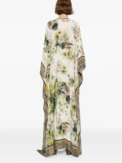Elie Saab Savannah-print Chiffon Kaftan In Green