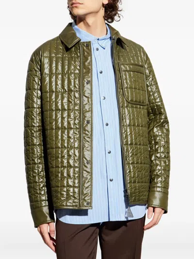 Moncler Madiere Rectangle Tech Casual Jacket In Green