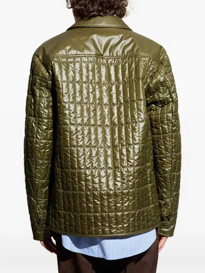 Moncler Madiere Rectangle Tech Casual Jacket In Green