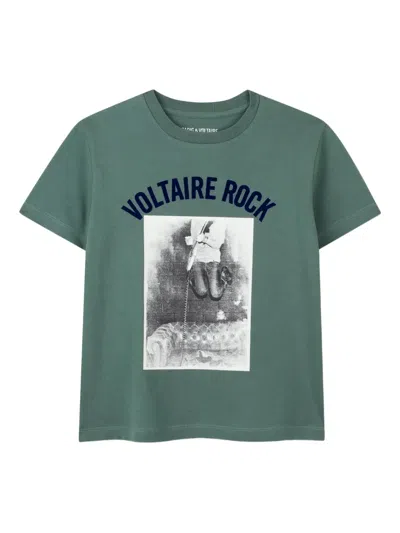 Zadig & Voltaire T-shirt Mit Grafischem Print In Green