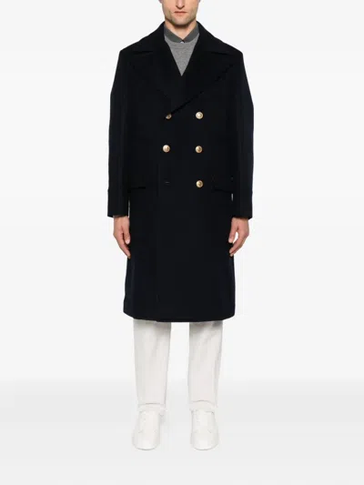 Brunello Cucinelli Double-breasted Coat In Black