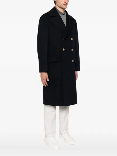 Brunello Cucinelli Double-breasted Coat In Black