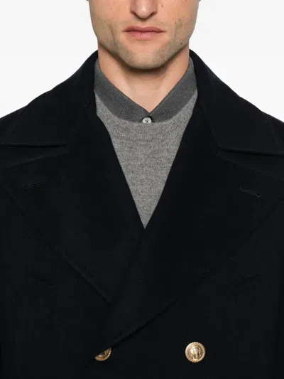 Brunello Cucinelli Double-breasted Coat In Black