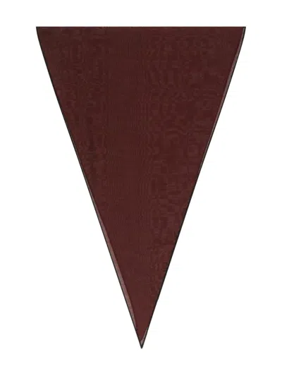 Zegna Triangular-edged Scarf In Brown