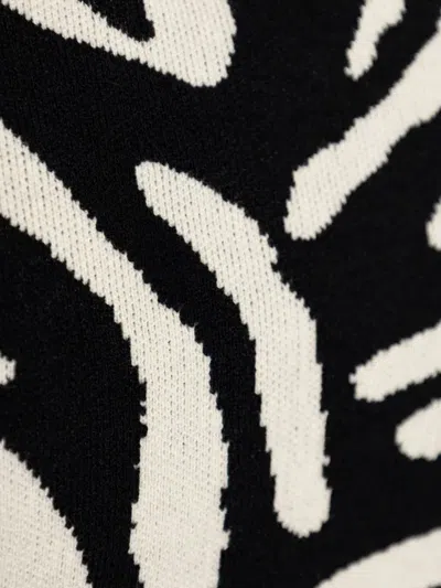 Gestuz Zebra-print Square-neck Top In Black