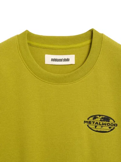 Metalwood Studio World Class Waffle-knit T-shirt In Green