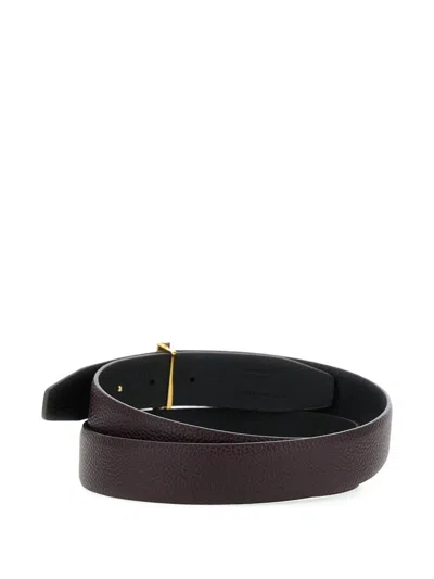 Tom Ford Grained Leather T-buckle Belt