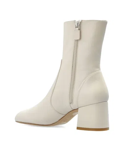 Stuart Weitzman 60mm Leather Heeled Boots In White