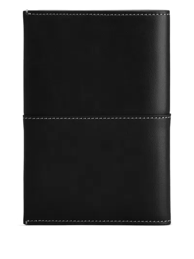Tod's Leather Passport Wallet In Black