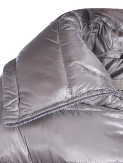 Herno Padded Jackets With High Collar And Side Pockets In Gray