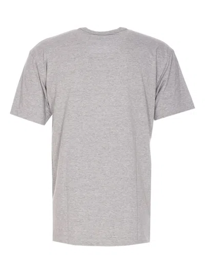 Comme Des Garçons Play Heart Patch Logo Crewneck T-shirt In Gray