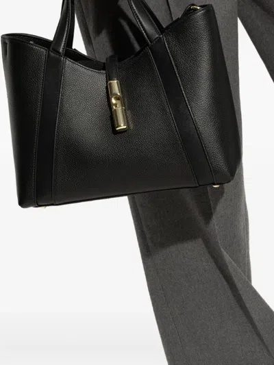 Furla Dual Top Handles Structured Silhouette Shoulder Bag