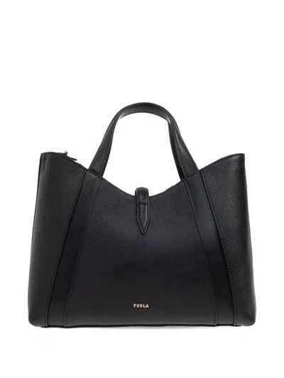 Furla Dual Top Handles Structured Silhouette Shoulder Bag