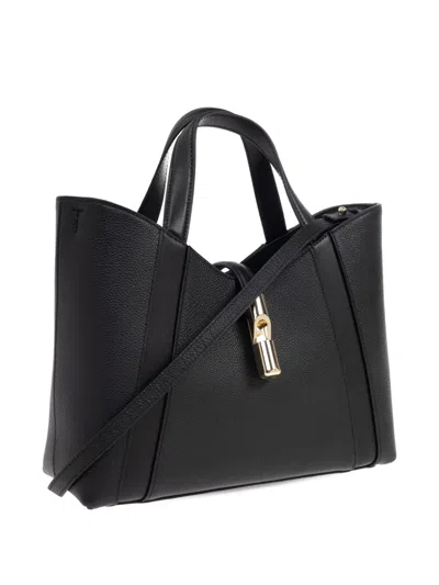 Furla Dual Top Handles Structured Silhouette Shoulder Bag