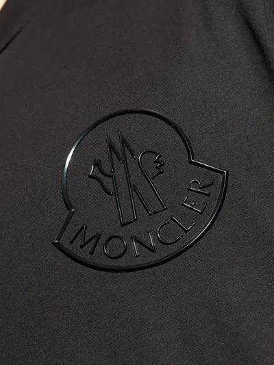 Moncler Logo-embossed Cotton T-shirt In Black