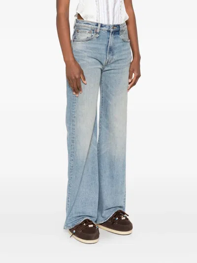 R13 Charlotte Jeans Patton Blue Stretch In Blue