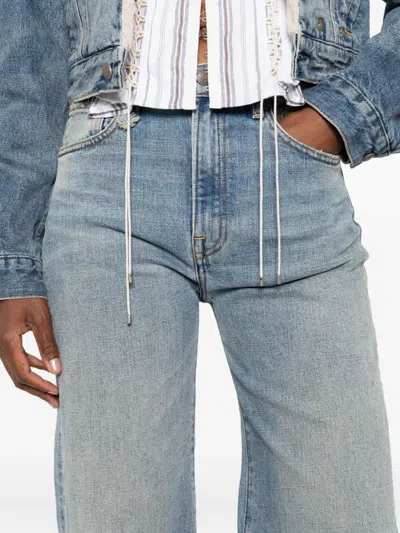 R13 Charlotte Jeans Patton Blue Stretch In Blue