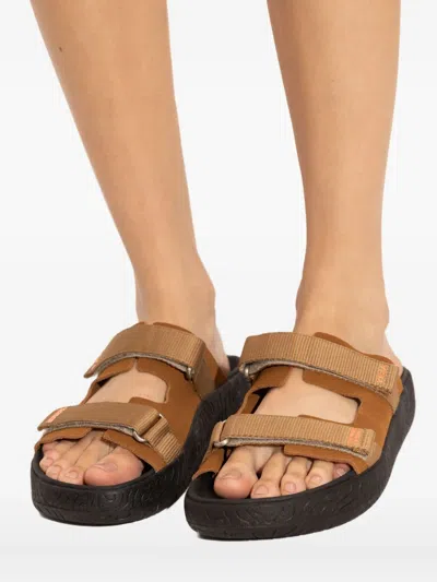 Veja X Homecore Logo-embellished Slides In Brown