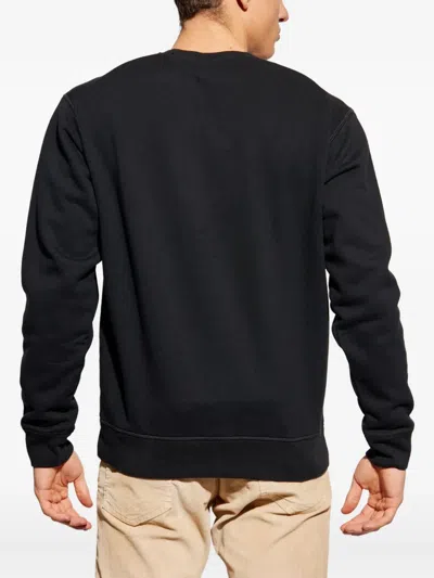Dsquared2 Logo Print Sweatshirt In Black In Blue