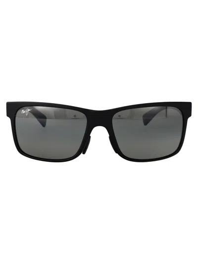 Maui Jim Matte Black Nylon Sunglasses In Black