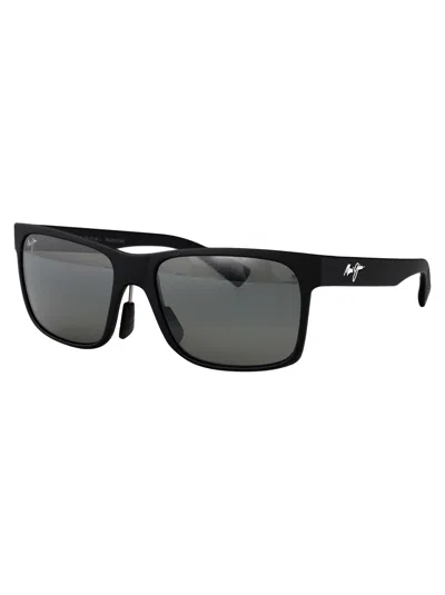Maui Jim Matte Black Nylon Sunglasses In Black