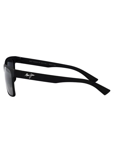Maui Jim Matte Black Nylon Sunglasses In Black