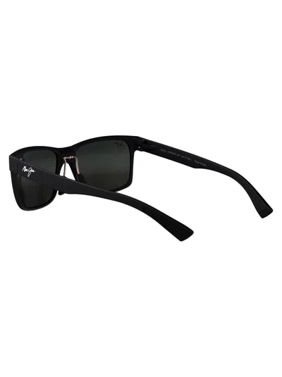 Maui Jim Matte Black Nylon Sunglasses In Black