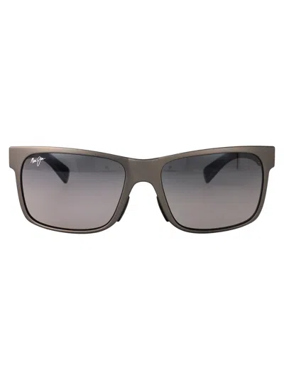 Maui Jim Metal Matte Grey Nylon Sunglasses In Gray