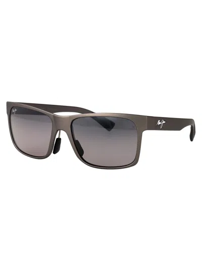 Maui Jim Metal Matte Grey Nylon Sunglasses In Gray