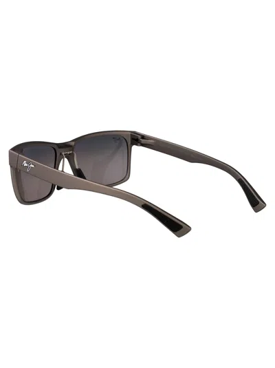 Maui Jim Metal Matte Grey Nylon Sunglasses In Gray