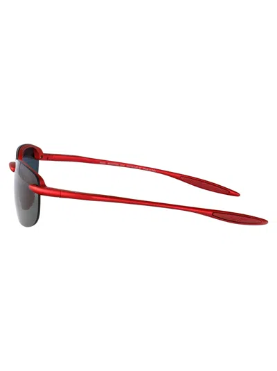 Maui Jim Metal Matte Red Nylon Sunglasses In Gray