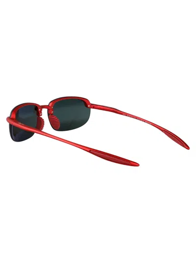 Maui Jim Metal Matte Red Nylon Sunglasses In Gray