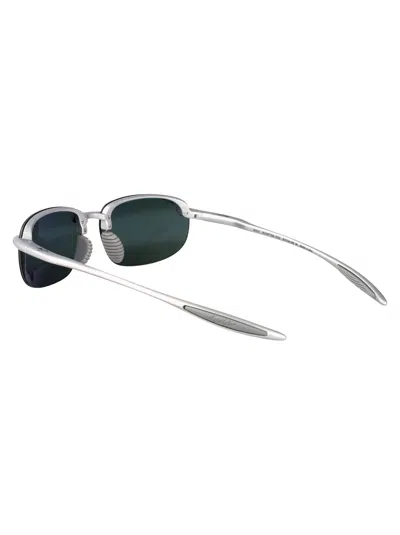 Maui Jim Metal Matte Silver Nylon Sunglasses In Gray