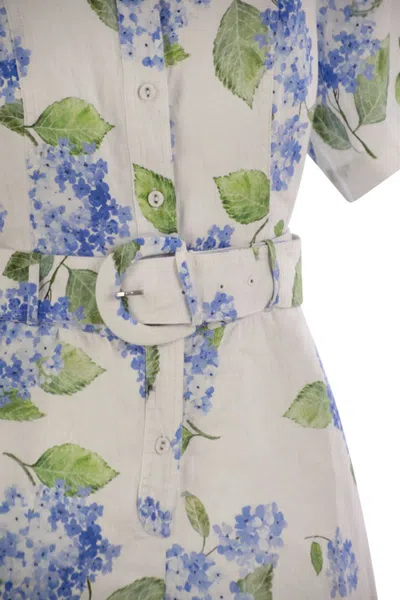 Mc2 Saint Barth Carola - Linen Playsuit With Print