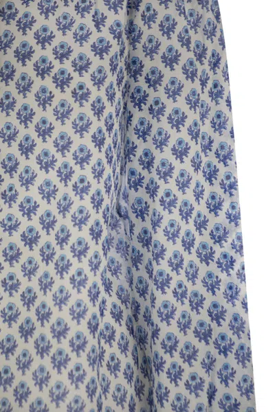 Mc2 Saint Barth Harper - Shirt With Mandarin Collar In Blue