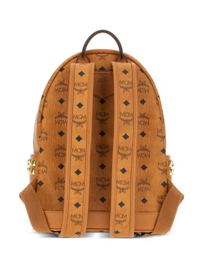 Mcm Printed Canvas Small Stark Backpack
