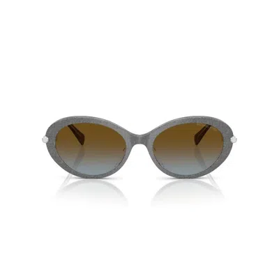 Michael Kors 53mm Gradient Oval Sunglasses In Gray