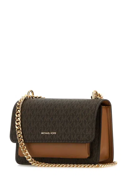 Michael Michael Kors Printed Canvas And Leather Claire Shoulder Bag