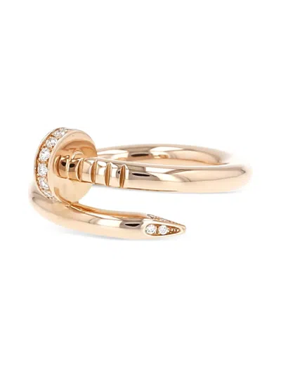Pre-owned Cartier 18kt Rose Gold Juste Un Clou Diamond Ring