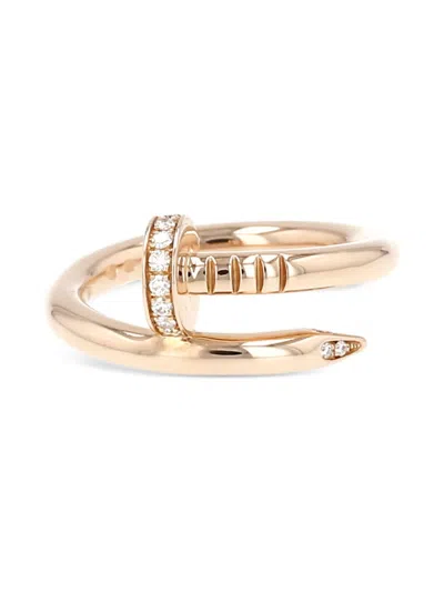 Pre-owned Cartier 18kt Rose Gold Juste Un Clou Diamond Ring