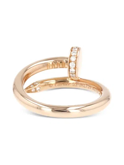 Pre-owned Cartier 18kt Rose Gold Juste Un Clou Diamond Ring