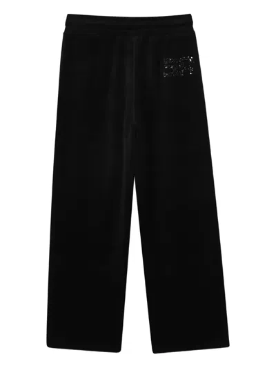 Sonia Rykiel Enfant Velvet Trousers In Black