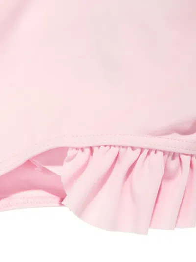 Seliniaction Ruffled Flowered Swimsuit In Pink