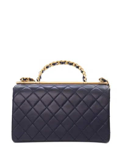 Pre-owned Chanel 2019 Small Quilted Lambskin La Parisienne Flap Satchel
