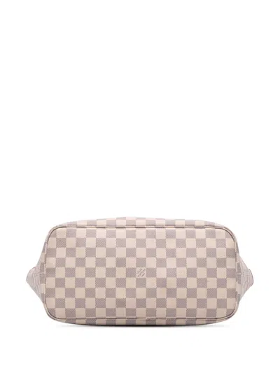 Pre-owned Louis Vuitton 2017 Damier Azur Neverfull Mm Tote Bag