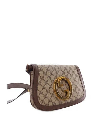 Pre-owned Gucci 2016-2025 Small Gg Supreme Blondie Chain Satchel