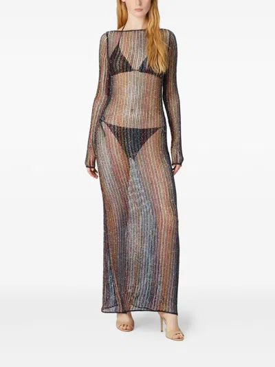 Missoni Handcrafted Knit Midi Dress With Long Sleeves
