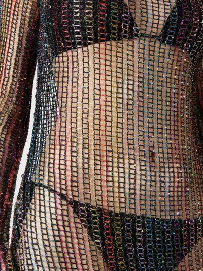 Missoni Handcrafted Knit Midi Dress With Long Sleeves
